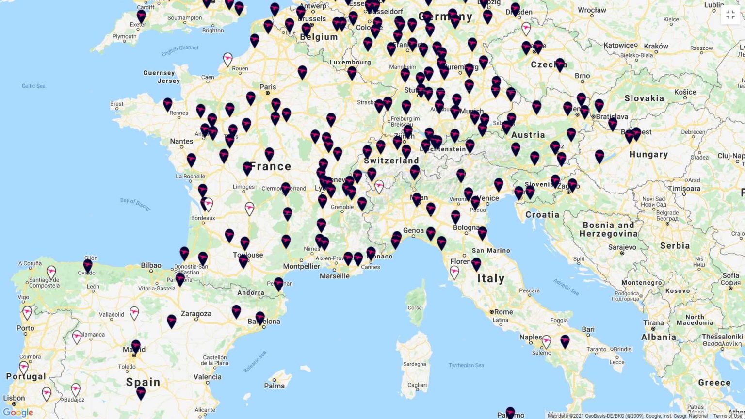 REVEALED 2021 European Map of Ionity FastCharging Stations