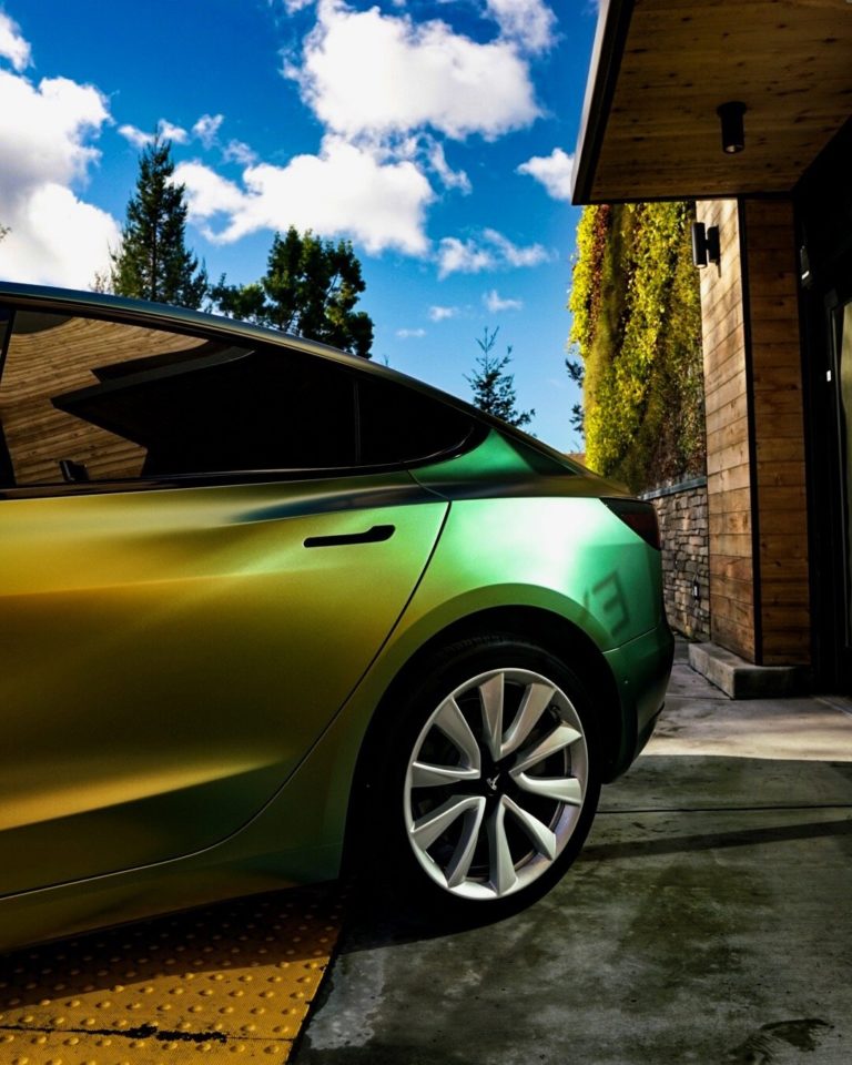Skip the Corned Beef and Feast Your Eyes on this Green Tesla