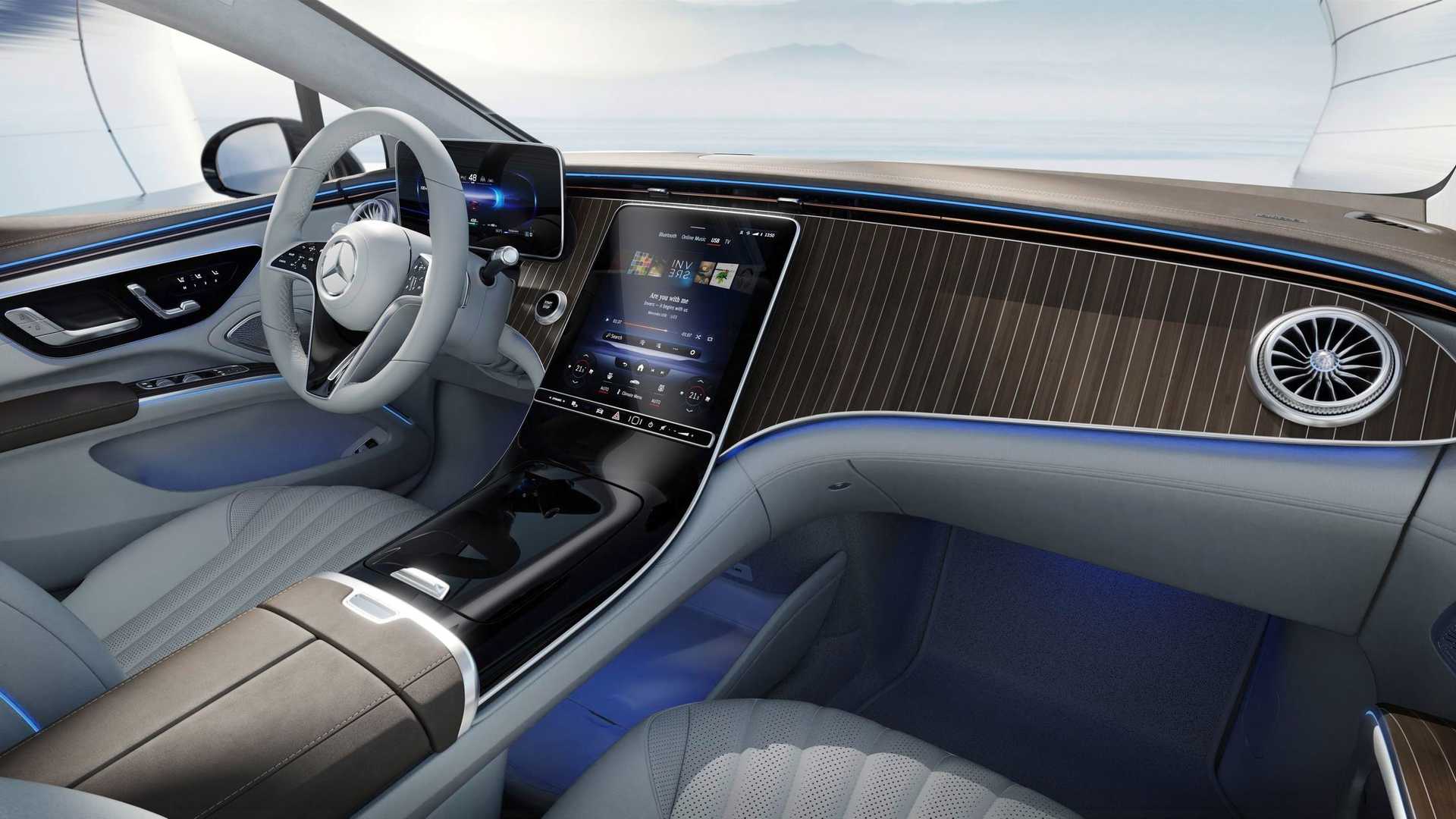 The Luxurious Interior Of The Mercedes Benz All Electric Eqs Revealed