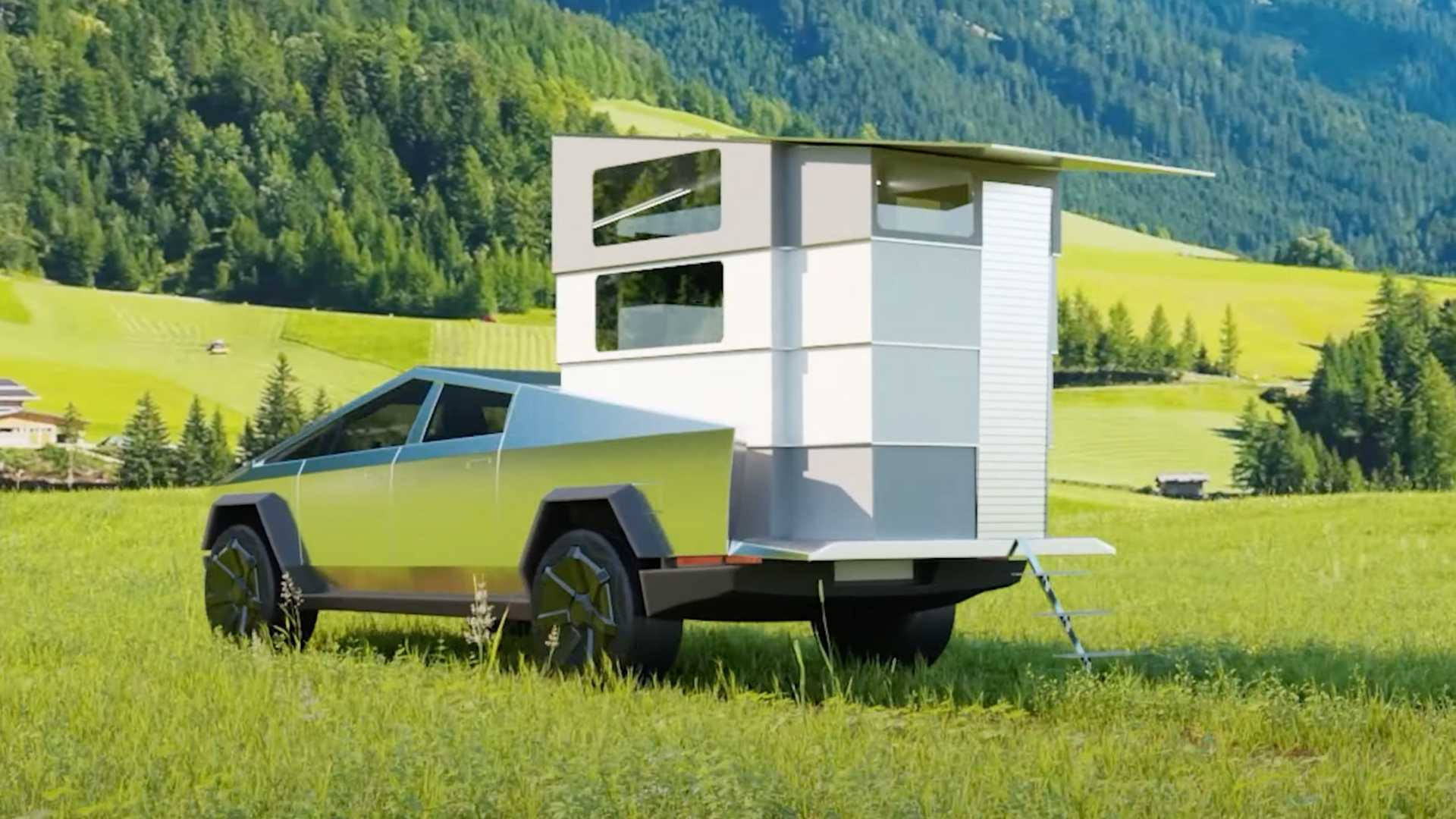 Check Out This Tesla Cybertruck-Specific Collapsable Camper - The Next ...